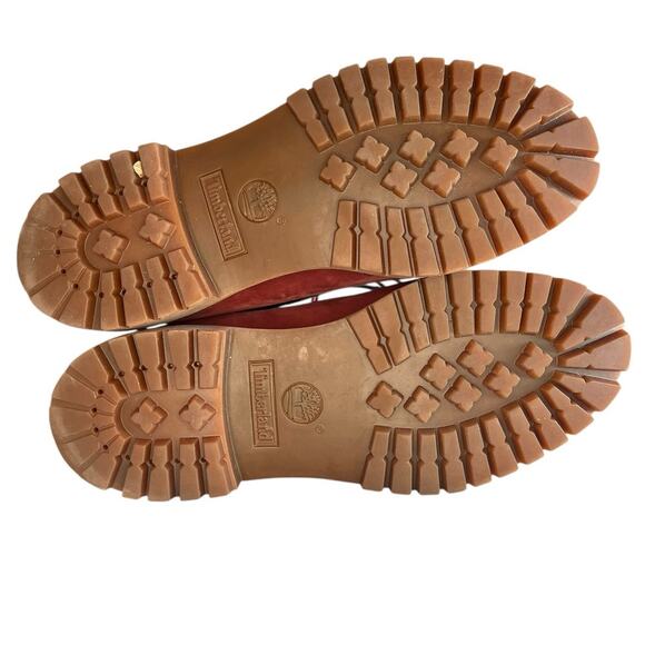 Mens Timberland A2MJM Premium 6" Leather Fleece Lined Combat Boot Size 10.5M Red - Picture 5 of 6